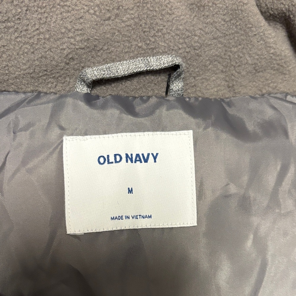Old Navy Charcoal Puffer Vest - Picture 2 of 5